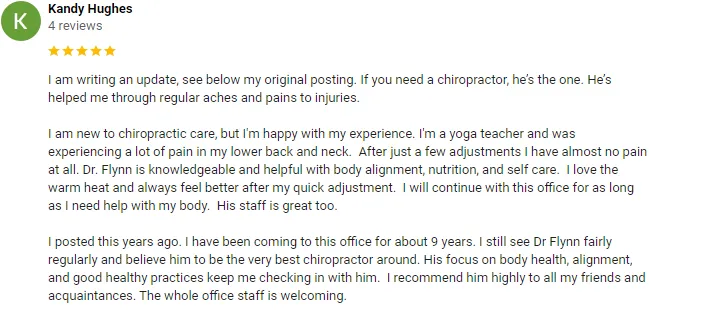 Chiropractic Kent WA Kany Hughes Testimonial